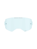 Alpinestars Supertech Clear Lens in Clear Blue, lente di ricambio per occhiali da motocross, con marchio ONE GOAL ONE VISION e supporti tear-off integrati, design curvo in policarbonato resistente agli urti