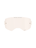 Lente per maschera Alpinestars Supertech, tonalità rame/rosa chiaro, lente di ricambio in policarbonato stampato a iniezione, con scritta 'ONE GOAL. ONE VISION.' e piccolo logo a stella, supporti per tear-off integrati, accessorio per occhiali da motocross e fuoristrada