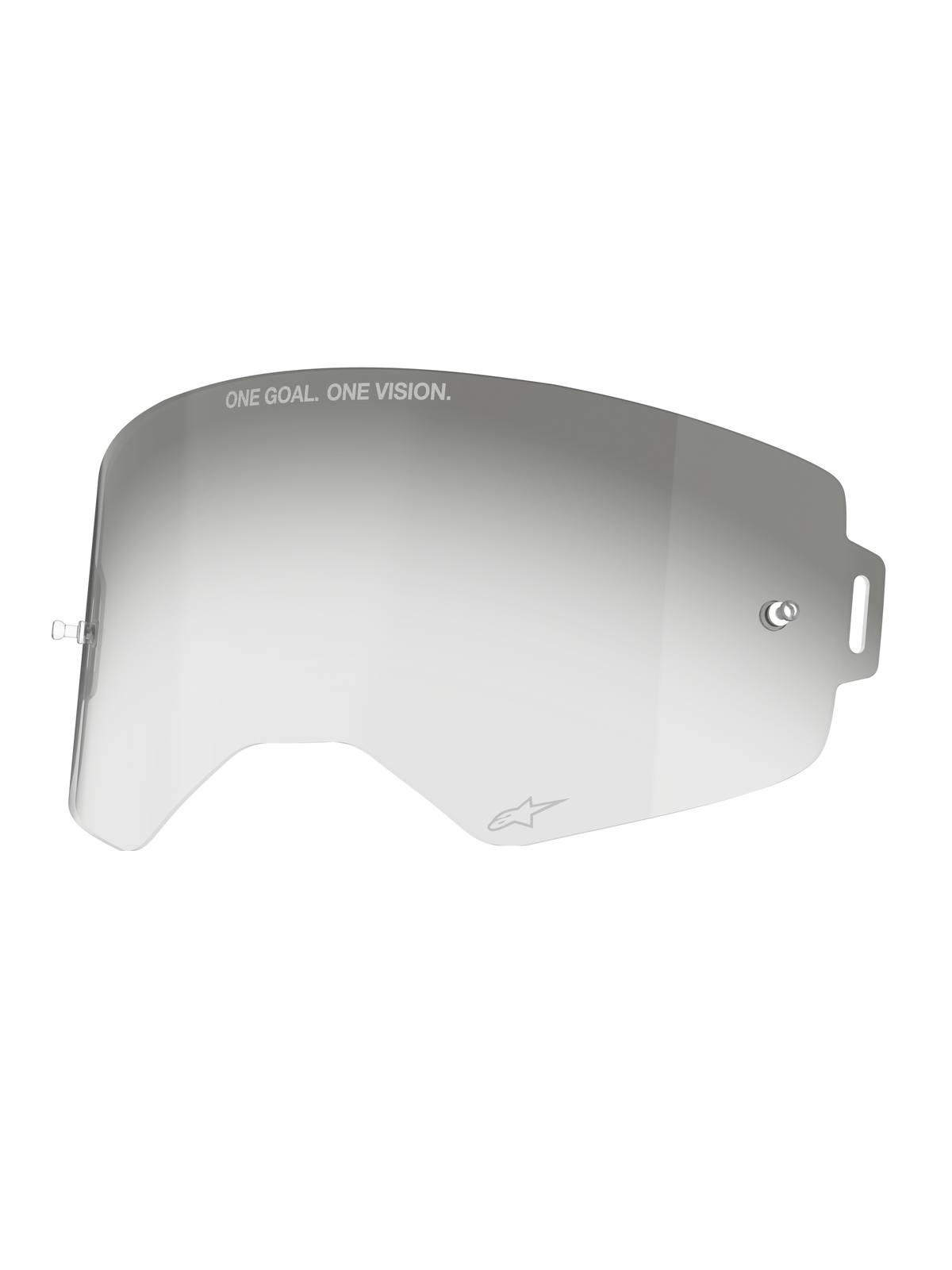 Alpinestars Lente Fotocromatica Supertech, lente grigia per maschera motocross con antiappannamento e supporti tear-off.