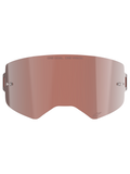 Alpinestars Supertech Mirror Lens, lente di ricambio per maschera da motocross, argento a specchio con tinta Absolute Vision™ rosso-marrone, superficie riflettente con supporti per tear-off integrati, incisione 'ONE GOAL. ONE VISION.' e logo Alpinestars
