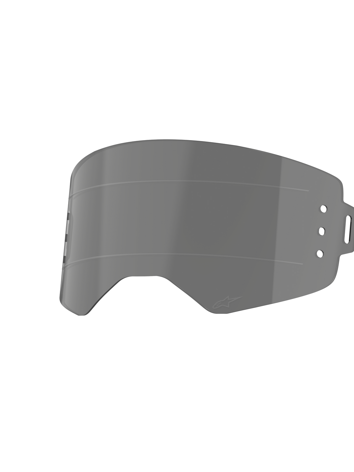 Alpinestars Supertech Wide Vision Roll-Off Lens, lente di ricambio per maschera da motocross, tinta Smoke, con Glide Lines orizzontali e punti di montaggio per il sistema roll-off, design in policarbonato trasparente resistente agli urti