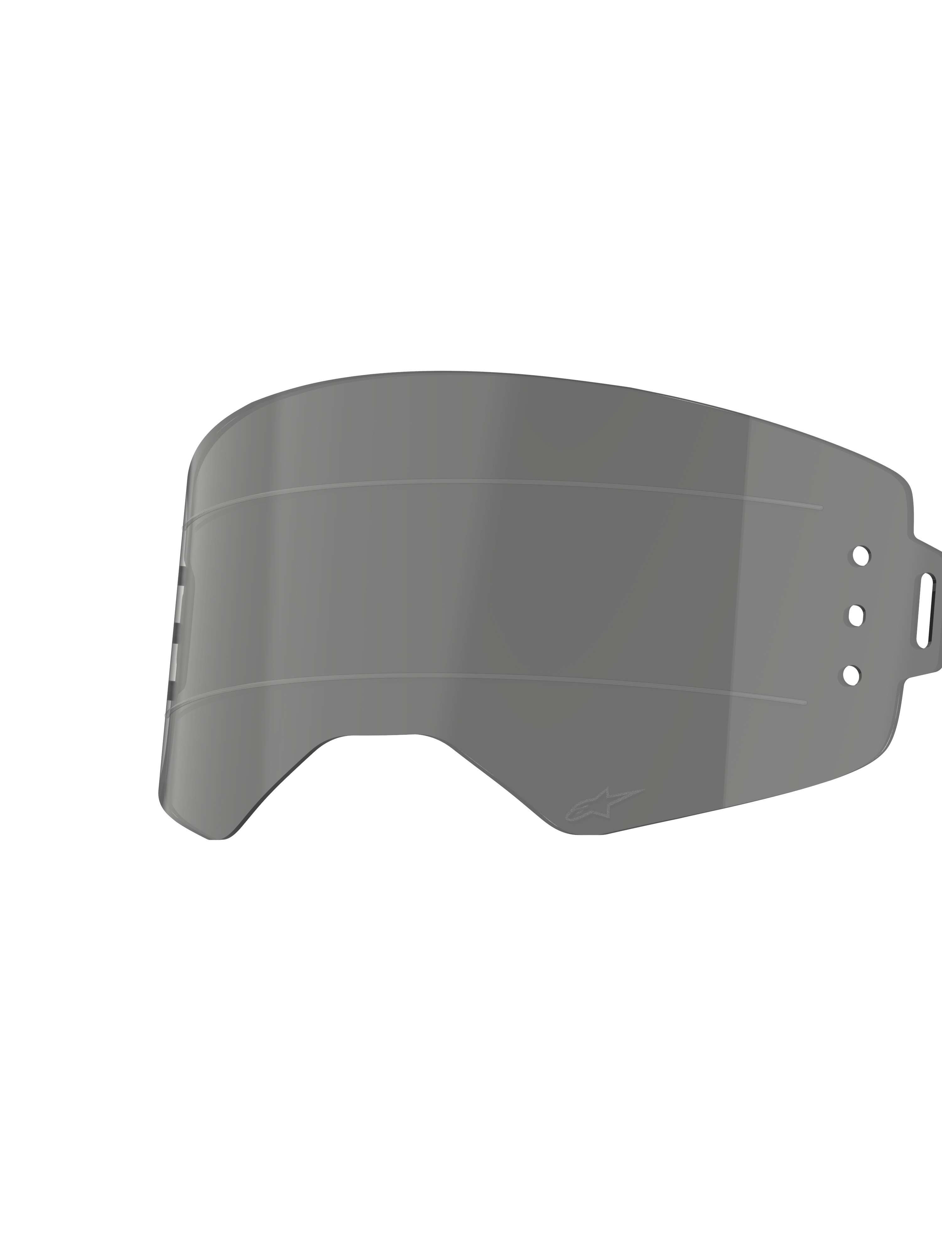 Alpinestars Supertech Wide Vision Roll-Off Lens, lente di ricambio per maschera da motocross, tinta Smoke, con Glide Lines orizzontali e punti di montaggio per il sistema roll-off, design in policarbonato trasparente resistente agli urti