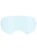 Alpinestars Supertech Roll Off Lens, accessorio per occhiali da motocross, Clear Blue, lente in policarbonato azzurro chiaro trasparente con linee di scorrimento orizzontali per un movimento fluido della pellicola e fessure di montaggio laterali per sistemi roll-off.