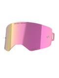 Alpinestars lente Supertech rosa a specchio, accessorio per maschere motocross, tecnologia Absolute Vision, certificata CE.