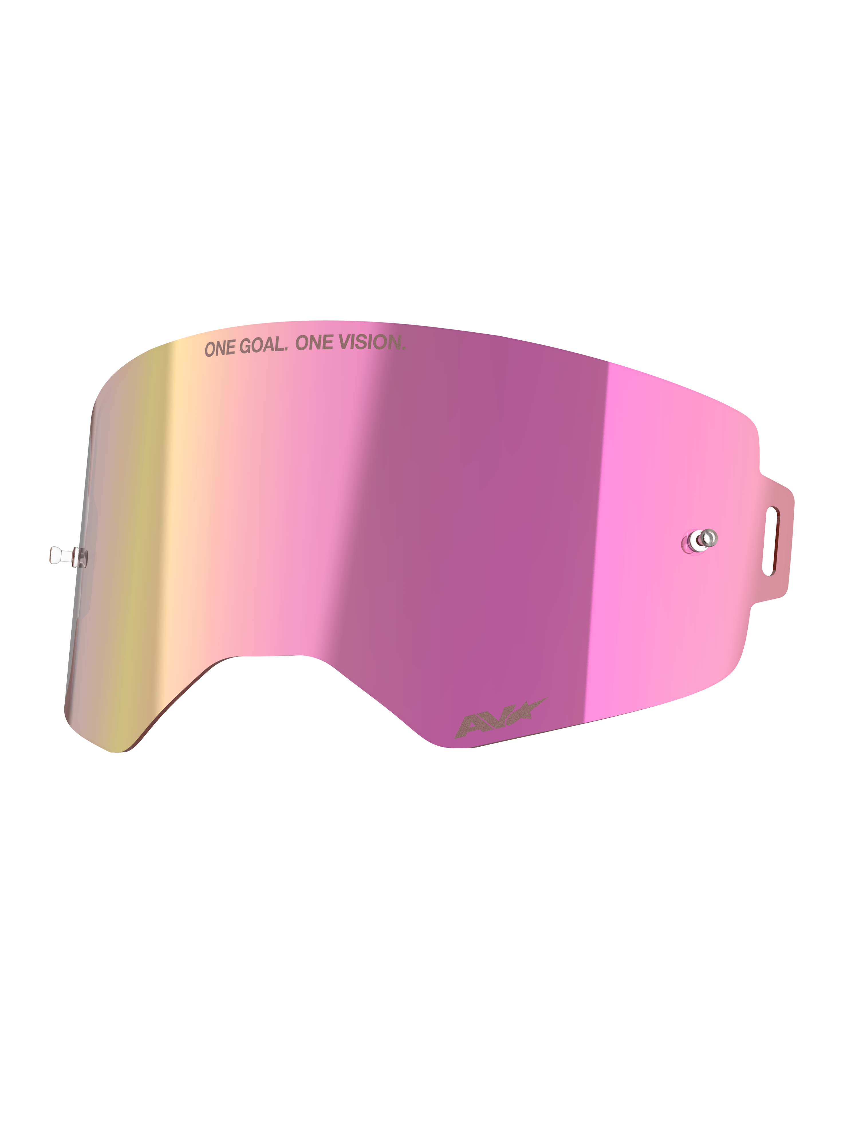 Alpinestars lente Supertech rosa a specchio, accessorio per maschere motocross, tecnologia Absolute Vision, certificata CE.