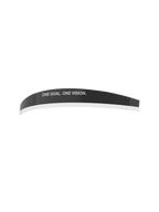 Alpinestars Supertech Roll Off Mud Strip, accessorio per maschera da motocross, striscia trasparente curva con testo "ONE GOAL. ONE VISION.", progettata per la gestione della visibilità