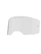 Lente Alpinestars Vision 8-5-3, lente trasparente per occhiali, trasparente, dotata di supporti per tear-off integrati e sette fori di bloccaggio, scritta 'ONE GOAL. ONE VISION.' sul bordo superiore, robusta struttura in policarbonato per occhiali da motocross