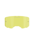 Lente di ricambio Alpinestars Vision 8-5-3, tinta gialla, costruzione in policarbonato con supporti tear-off integrati, marchio "ONE GOAL. ONE VISION.", sistema di bloccaggio a sette fori, per maschere da motocross e fuoristrada
