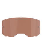 Lente per maschera Alpinestars Vision 8-5-3, tinta Copper Rose, lente di ricambio per maschera da motocross con scritta "ONE GOAL. ONE VISION.", design curvo in policarbonato con perni per tear-off per gare fuoristrada