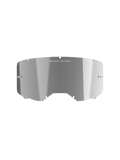 Alpinestars Vision 8-5-3 Mirror Lens, finitura riflettente Mirror Silver, costruzione in policarbonato curvo con branding 'ONE GOAL. ONE VISION.', supporti tear-off integrati, lente di ricambio per maschere da motocross
