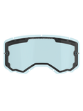 Lente Alpinestars Vision 8-5-3 Dual Pane, lente di ricambio per maschera con tonalità azzurro chiaro, guarnizione interna nera con branding "ONE GOAL. ONE VISION.", supporti laterali per tear-off, design curvo con ventilazione superiore per motocross e guida off-road
