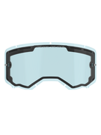 Lente Alpinestars Vision 8-5-3 Dual Pane, lente di ricambio per maschera con tonalità azzurro chiaro, guarnizione interna nera con branding "ONE GOAL. ONE VISION.", supporti laterali per tear-off, design curvo con ventilazione superiore per motocross e guida off-road