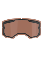 Alpinestars Vision 8-5-3 Dual Pane Vented Lens, lente di ricambio color rosa rame per occhiali da motocross, con supporti per tear-off integrati, fori di ventilazione superiori e marchio ONE GOAL ONE VISION.
