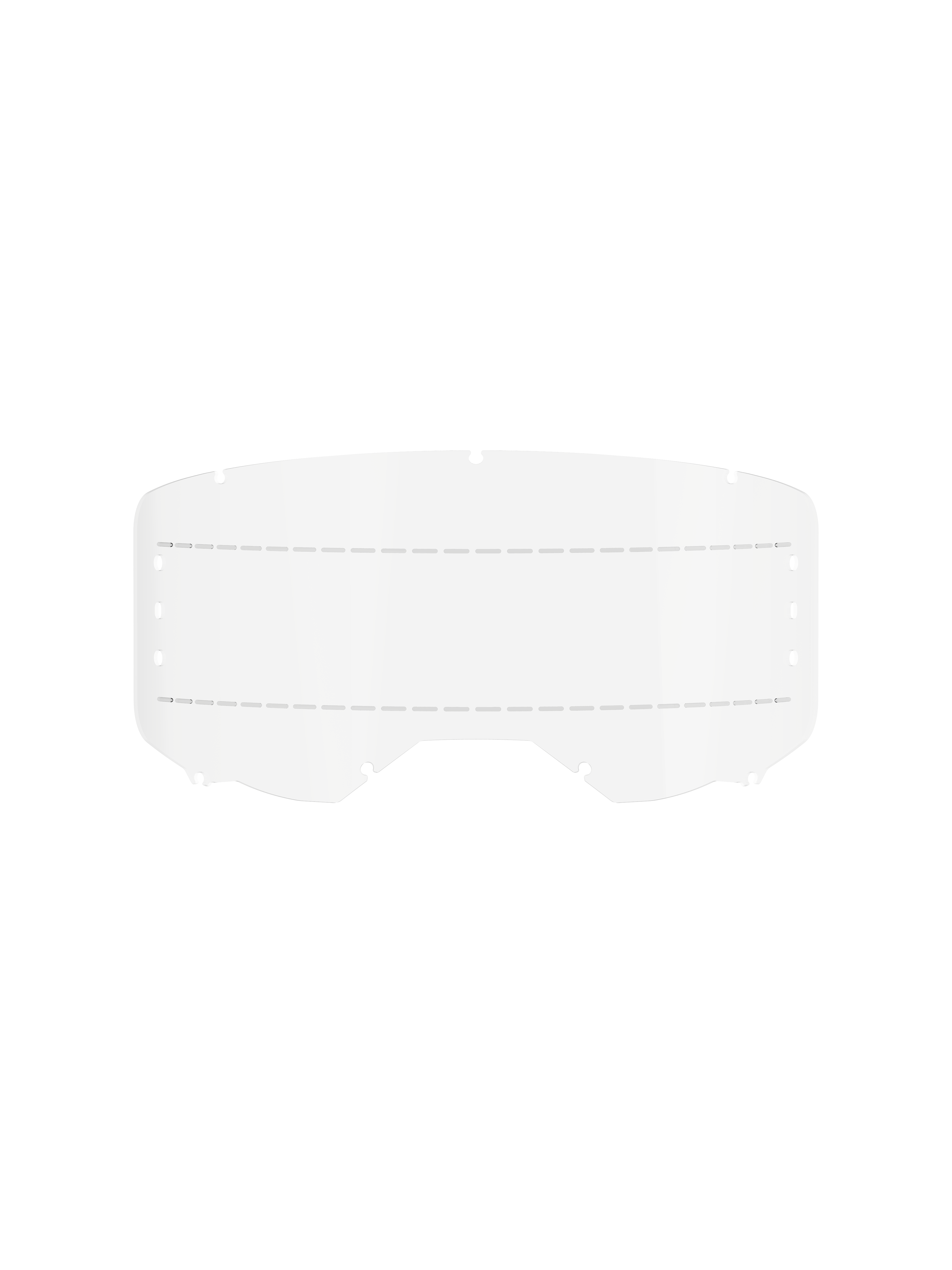 Alpinestars Vision 8-5-3 Roll Off Film, lente di ricambio in policarbonato trasparente per occhiali da motocross, con linee di scorrimento in silicone tratteggiate e sistema di bloccaggio a sette fori, accessorio resistente per corse fuoristrada