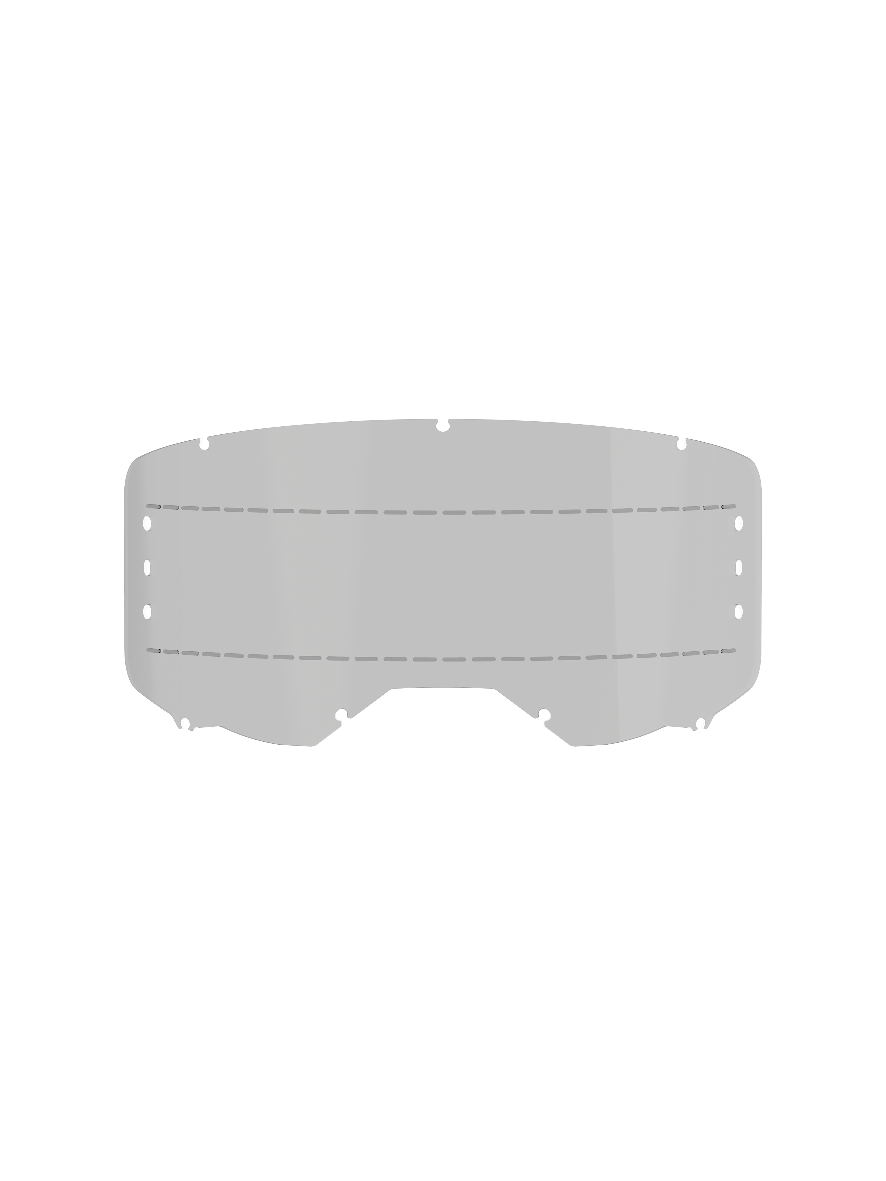 Alpinestars Vision 8-5-3 Roll Off Film, accessorio per occhiali, fumé, con lente curva in policarbonato, linee di scorrimento in silicone, fori di montaggio per contenitori roll-off e rivestimento antiappannamento per motocross e corse fuoristrada