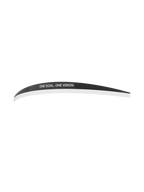 Alpinestars Vision 8-5-3 Roll Off Mud Strip, accessorio per occhiali da motocross, bianco e nero, striscia adesiva curva per visiera con scritta "ONE GOAL. ONE VISION.", progettata per deviare acqua e fango sopra la pellicola roll-off