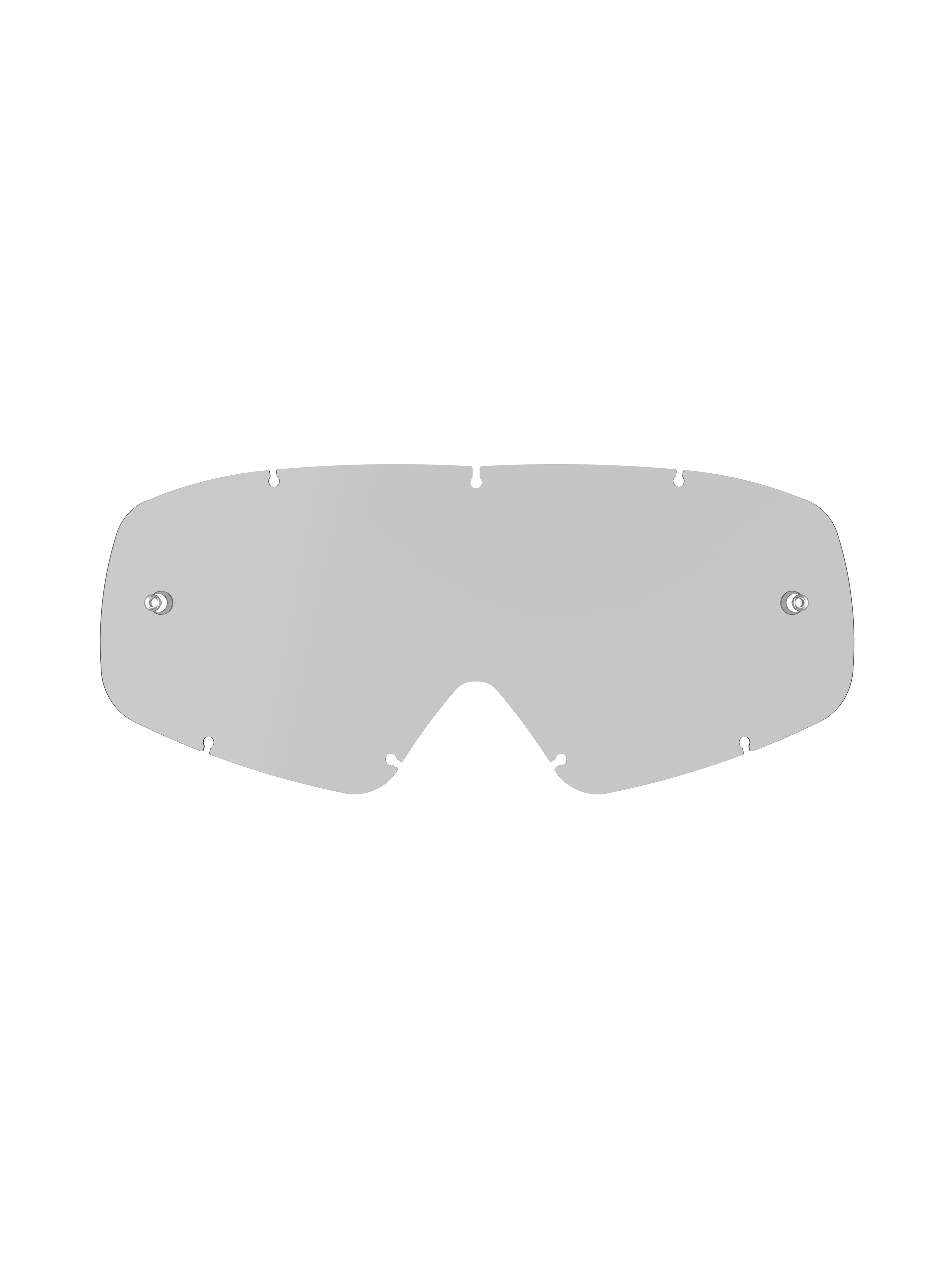 Alpinestars Vision Youth Smoke Lens, lente di ricambio fumé per occhiali da motocross per ragazzi, design curvo in policarbonato con supporti tear-off integrati e sistema di bloccaggio a sette fori