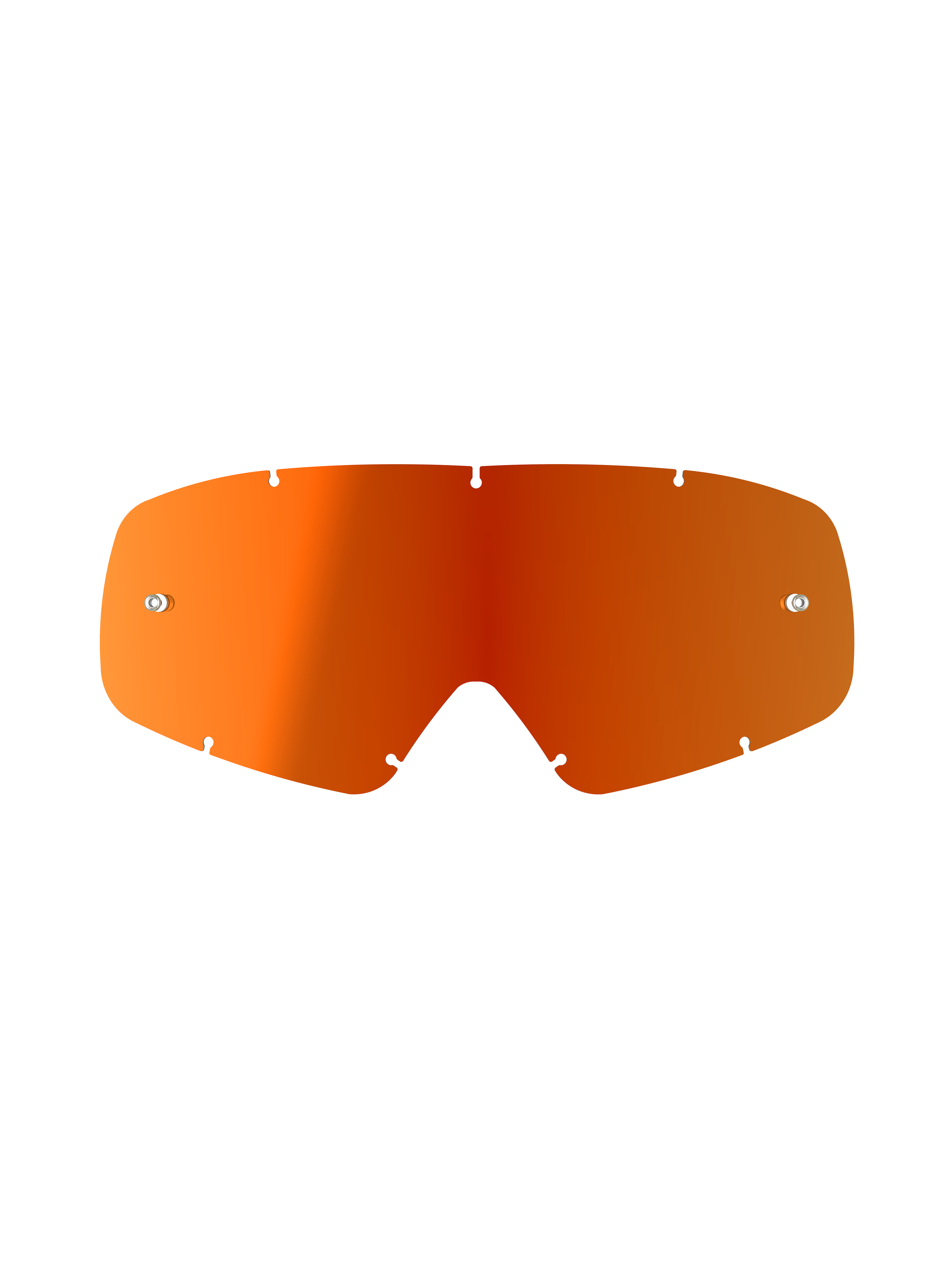Alpinestars Vision Youth Mirror Lens, accessorio di ricambio per occhiali da motocross, Mirror Red con gradiente riflettente da arancione a rosso, dotato di perni tear-off integrati e intagli di montaggio laterali, struttura curva in policarbonato per gare off-road per ragazzi