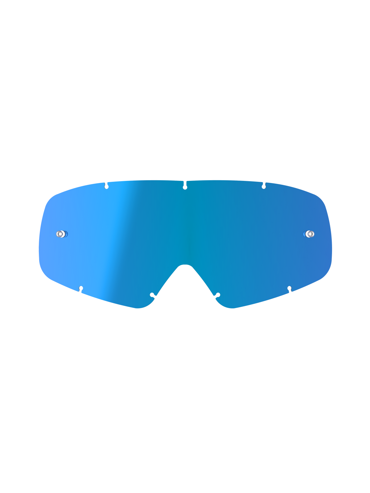 Alpinestars Vision Youth Mirror Lens, lente a specchio blu di ricambio per maschera, design curvo in policarbonato con sistema di bloccaggio a sette fori e supporti per tear-off, accessorio motocross per ragazzi