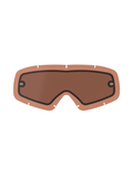 Alpinestars Vision Dual Pane Youth Lens, lente di ricambio per maschera color rosa ramato, costruzione a doppia lente con guarnizione nera, supporti per tear-off integrati, sistema di bloccaggio a sette fori, policarbonato curvo per motocross e fuoristrada per ragazzi
