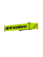 Alpinestars Cinturino per maschere Supertech, accessorio per maschere da motocross, giallo fluo e nero, con scritta Alpinestars nera e logo a stella, cinturino di ricambio per maschere off-road