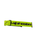 Alpinestars Supertech Goggles Strap, accessorio per maschere da motocross, giallo fluorescente e nero, con logo a stella e scritta Alpinestars, cinturino di ricambio ufficiale per maschere da corsa off-road