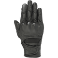 Alpinestars Stella Vika V2, guanti da moto da donna in pelle nera, con dita traforate per la ventilazione, protezione viscoelastica sulle nocche e polsino corto con chiusura in velcro e logo a stella