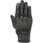 Alpinestars Stella Vika V2, guanti da moto da donna in pelle nera, con dita traforate per la ventilazione, protezione viscoelastica sulle nocche e polsino corto con chiusura in velcro e logo a stella