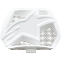 Alpinestars Supertech M10/M8 Helmet Chin Vent, bianco, componente di ventilazione di ricambio con design a forma di stella e supporto con griglia a rete argentata, accessorio per casco da moto