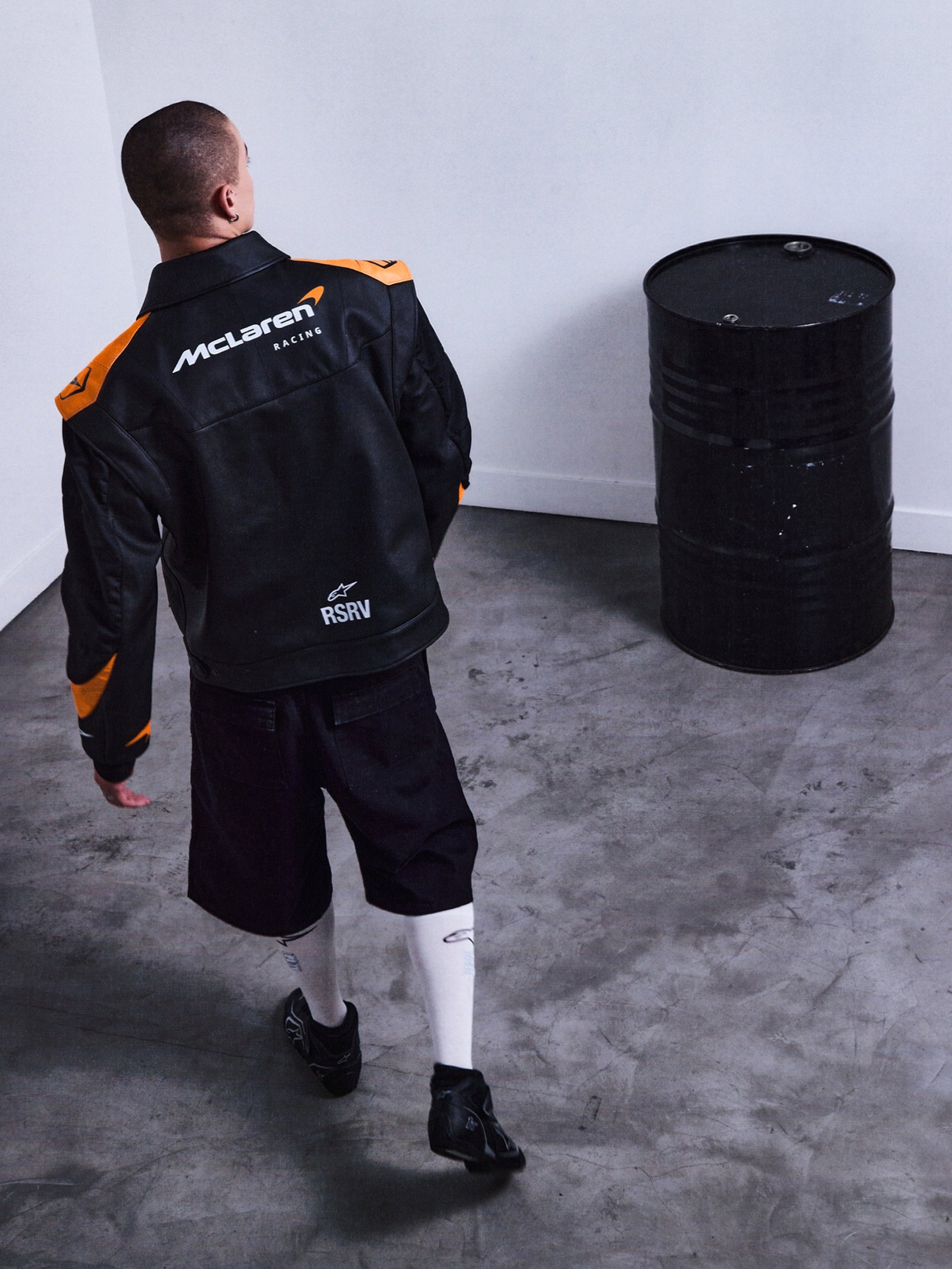 RSRV TRACK STAR LEATHER JACKET