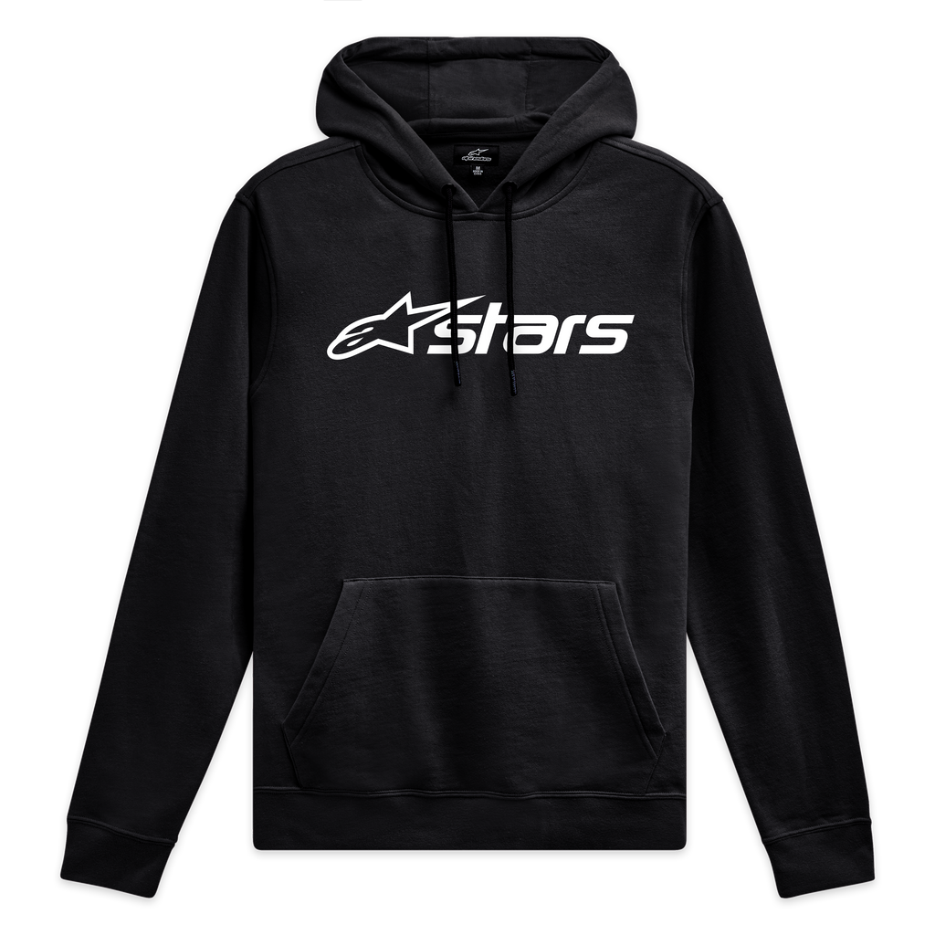 Alpinestars Felpa Con Cappuccio Blaze V3, felpa con cappuccio nera con stampa logo Blaze 2.0 bianco sul petto, sportswear casual