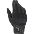 Guanti Alpinestars Copper, neri, guanti da moto urban, caratterizzati da una struttura in mesh traspirante e spandex, scritta Alpinestars sul dito indice, logo stella sul polso, pannelli flessibili a fisarmonica sulle dita