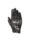 Alpinestars Guanti SMX-1 Air V2, guanti da moto estivi da uomo, neri, in pelle e mesh con protezione nocche rigida, certificati CE