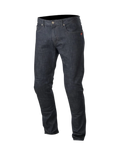 Alpinestars pantaloni jeans Copper, jeans da moto da uomo, blu scuro, taglio dritto con protezione in fibra aramidica.