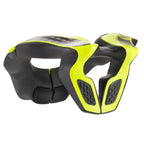 Alpinestars Youth Neck Support, protezione collo da motocross, nero e giallo fluo, con telaio in polimero iniettato giallo brillante e imbottitura in schiuma EVA nera, design curvo ergonomico per giovani piloti, attrezzatura protettiva per fuoristrada e motocross
