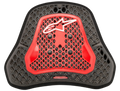 Protezione pettorale Alpinestars Nucleon KR-Cell Ci S, Transparent Smoke Red e nero, caratterizzata da una microstruttura a celle a nido d'ape, quattro bottoni di montaggio neri, logo Alpinestars bianco, inserto protettivo ergonomico leggero per corse motociclistiche e guida sportiva