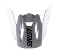Alpinestars S-M5 Rayon Visor, accessorio per casco, bianco opaco, con marchio ASTARS nero in grassetto sul frontino, aperture di ventilazione aerodinamiche, struttura in plastica stampata di precisione per caschi da motocross SM5