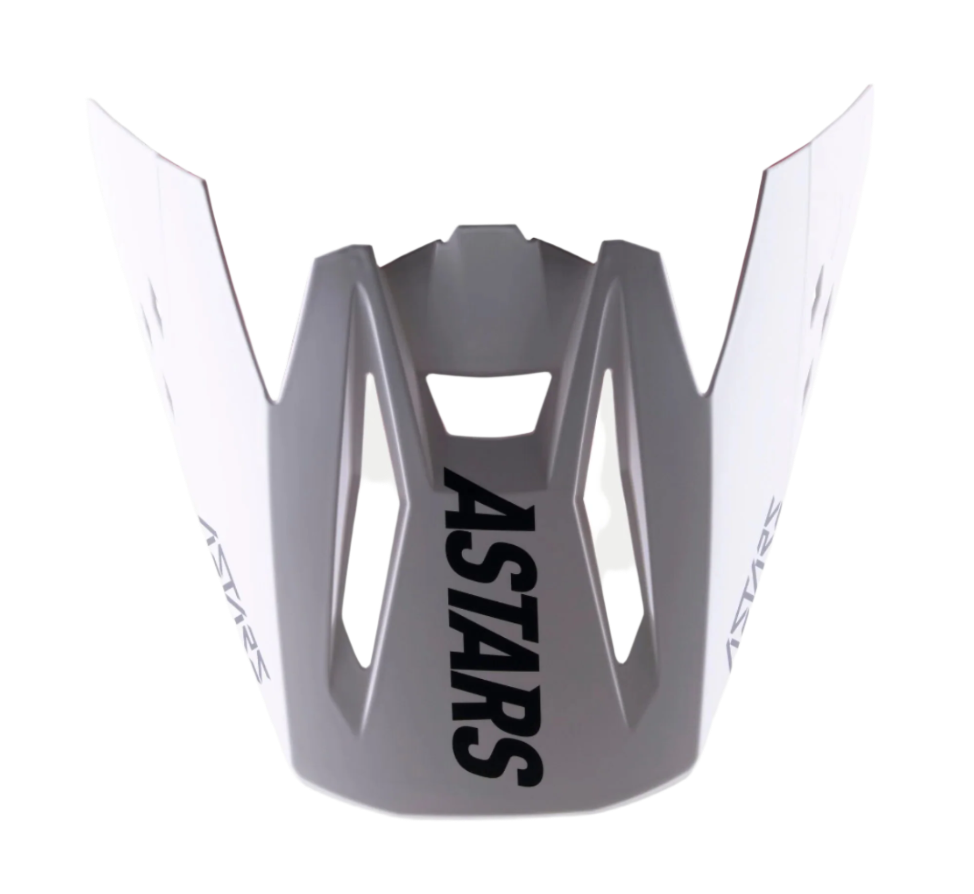 Alpinestars S-M5 Rayon Visor, accessorio per casco, bianco opaco, con marchio ASTARS nero in grassetto sul frontino, aperture di ventilazione aerodinamiche, struttura in plastica stampata di precisione per caschi da motocross SM5