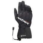 Alpinestars XT-5 GORE-TEX Gloves, guanti da moto neri, con marchio Astars bianco e scritta ADV-TECH arancione, design a polsino lungo con protezione delle nocche coperta, logo GORE-TEX e chiusura con cordino elastico, equipaggiamento adventure touring