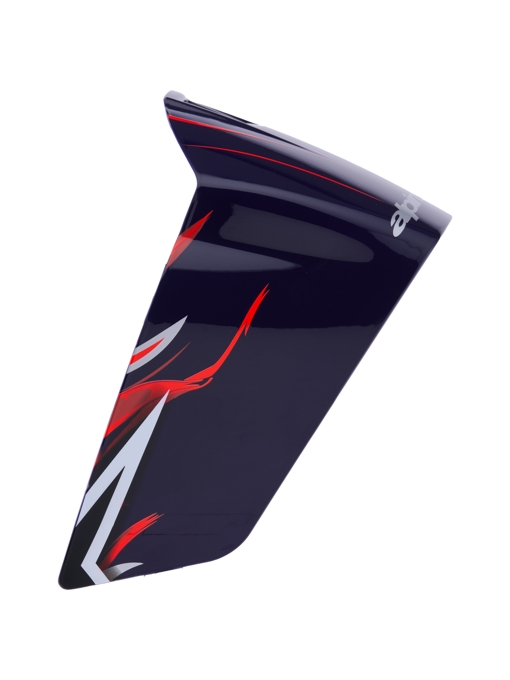 Alpinestars Supertech R10 Flyte Race Spoiler, accessorio aerodinamico per casco da moto, viola rosso lucido con grafiche rosse e bianche, finitura lucida, design profilato e curvo