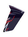 Alpinestars Supertech R10 Flyte Race Spoiler, accessorio aerodinamico per casco da moto, viola rosso lucido con grafiche rosse e bianche, finitura lucida, design profilato e curvo
