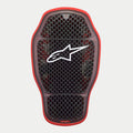 Alpinestars Nucleon KR-1 Cell i Back Protector, inserto paraschiena, rosso fumé trasparente, caratterizzato da un design a nido d'ape con microstruttura a celle, logo Alpinestars bianco centrale e bordo esterno rosso flessibile per la protezione dagli impatti in moto.
