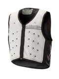 Alpinestars Cooling Vest, strato base da moto senza maniche, grigio chiaro e grigio scuro, con fori di ventilazione circolari, zip frontale e tessuto traspirante per la guida in climi caldi