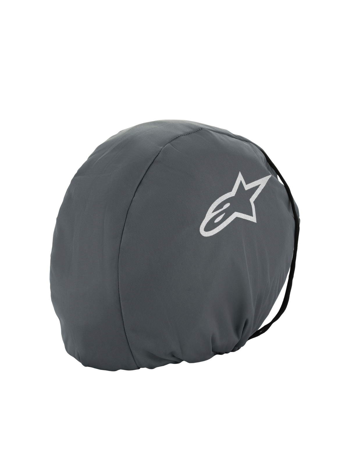 Alpinestars Supertech R10 Soft Bag, borsa porta casco, grigio scuro, logo Alpinestars a stella bianco, custodia protettiva leggera in tessuto per il trasporto del casco da moto