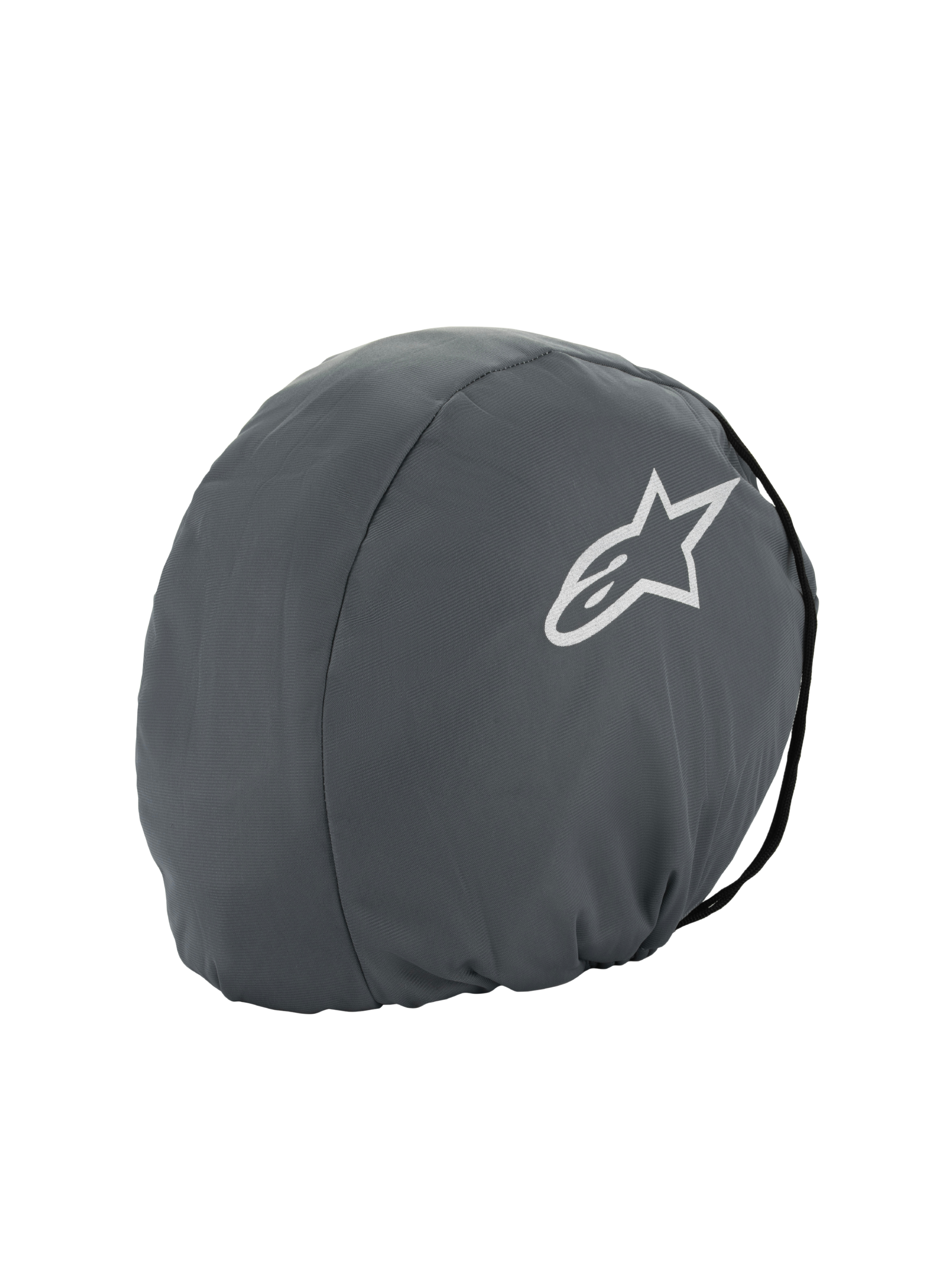 Alpinestars Supertech R10 Soft Bag, borsa porta casco, grigio scuro, logo Alpinestars a stella bianco, custodia protettiva leggera in tessuto per il trasporto del casco da moto