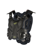 Alpinestars A-1 Roost Guard, pettorina da motocross, Nero Antracite con dettagli giallo neon, placche rigide traforate a nido d'ape, imbottitura in bioschiuma, cinghie regolabili, protezione corpo leggera per fuoristrada