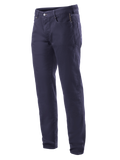 Alpinestars Copper V2 Denim Pants Short Length, jeans da moto, Rinse Blue, design classico a gamba dritta, chiusura con bottone e zip, tasche anteriori con taschino portamonete, passanti per cintura, costruzione in denim resistente