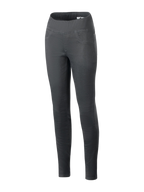 Alpinestars Shuri Women Leggings Summer, leggings da moto a vita alta e vestibilità slim, nero, con ampia fascia elastica in vita, tessuto in denim di cotone elasticizzato, cuciture decorative delle tasche anteriori, pantaloni da guida in stile urban per donna