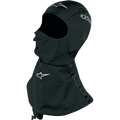 Passamontagna touring invernale Alpinestars, intimo tecnico da moto, unisex, nero con gonna impermeabile e loghi bianchi