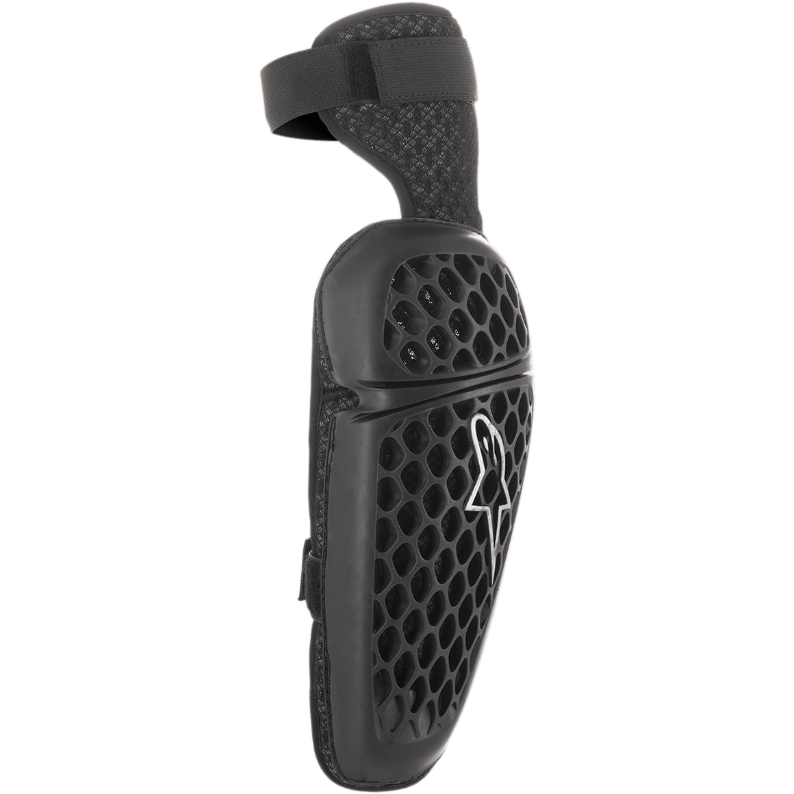 Alpinestars Youth Bionic Plus Elbow Protector, nero, guscio esterno con motivo a nido d'ape e logo Astar bianco, sistema di chiusura a doppia cinghia, protezione ergonomica da motocross e fuoristrada per ragazzi